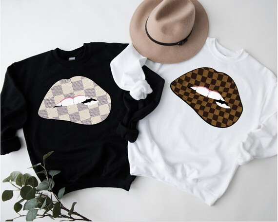 Checkered Lip Shirt | Etsy | Etsy (US)