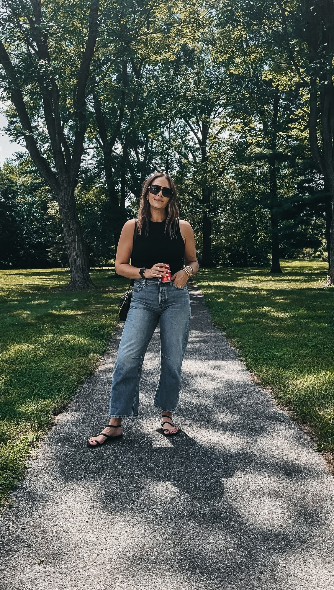 Such great jeans! Slight barrel and not overly exaggerated. I suggest sizing down one size. 

#LTKStyleTip #LTKOver40 #LTKMidsize