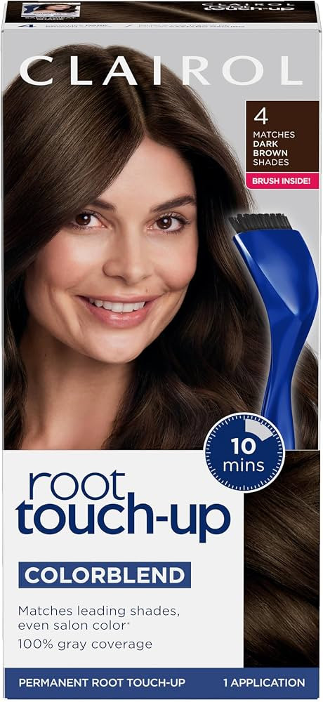 Clairol Root Touch Up Permanent Hair Dye, 4 Dark Brown, Pack of 1 | Amazon (US)
