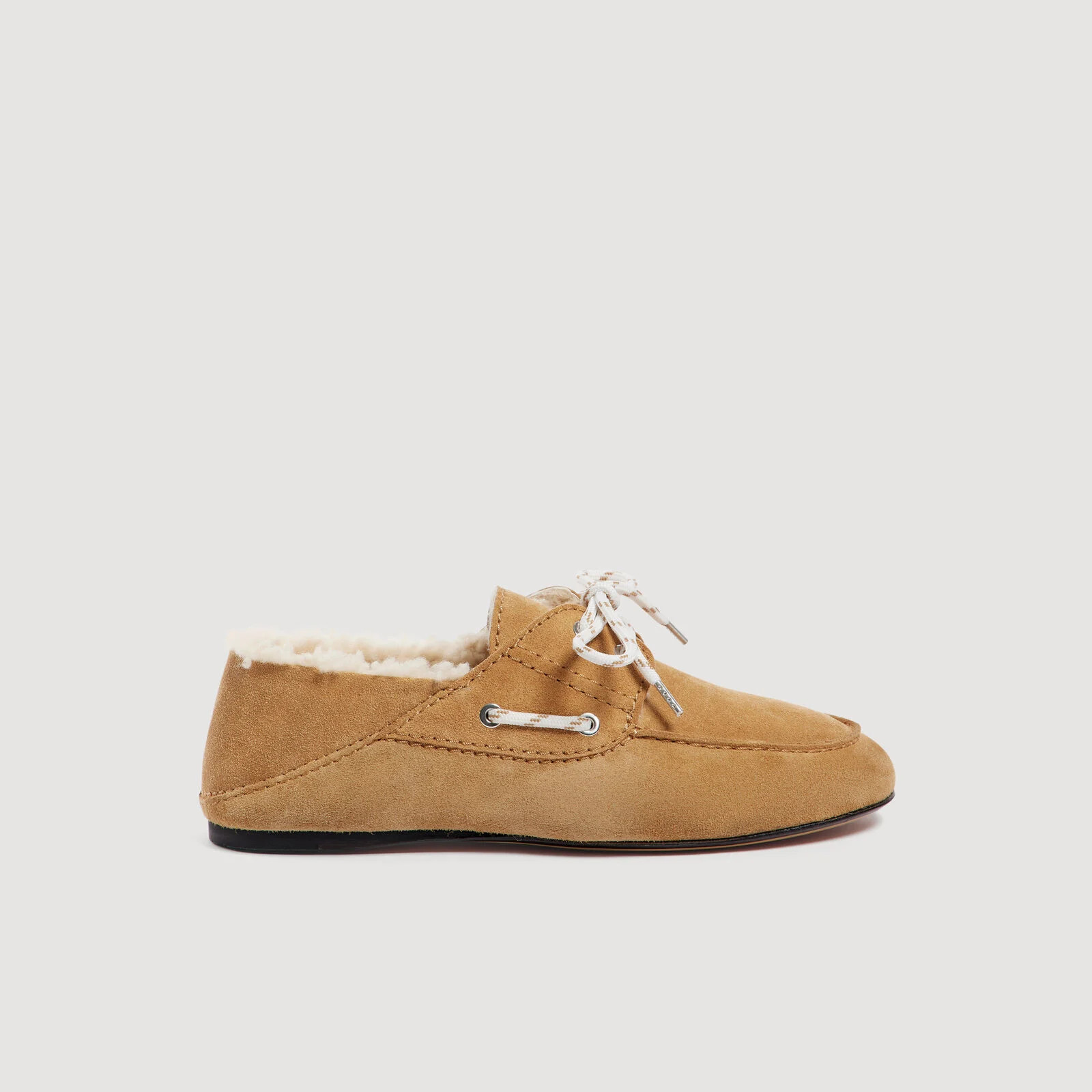 Shearling boat shoes | Sandro US | Sandro-Paris US