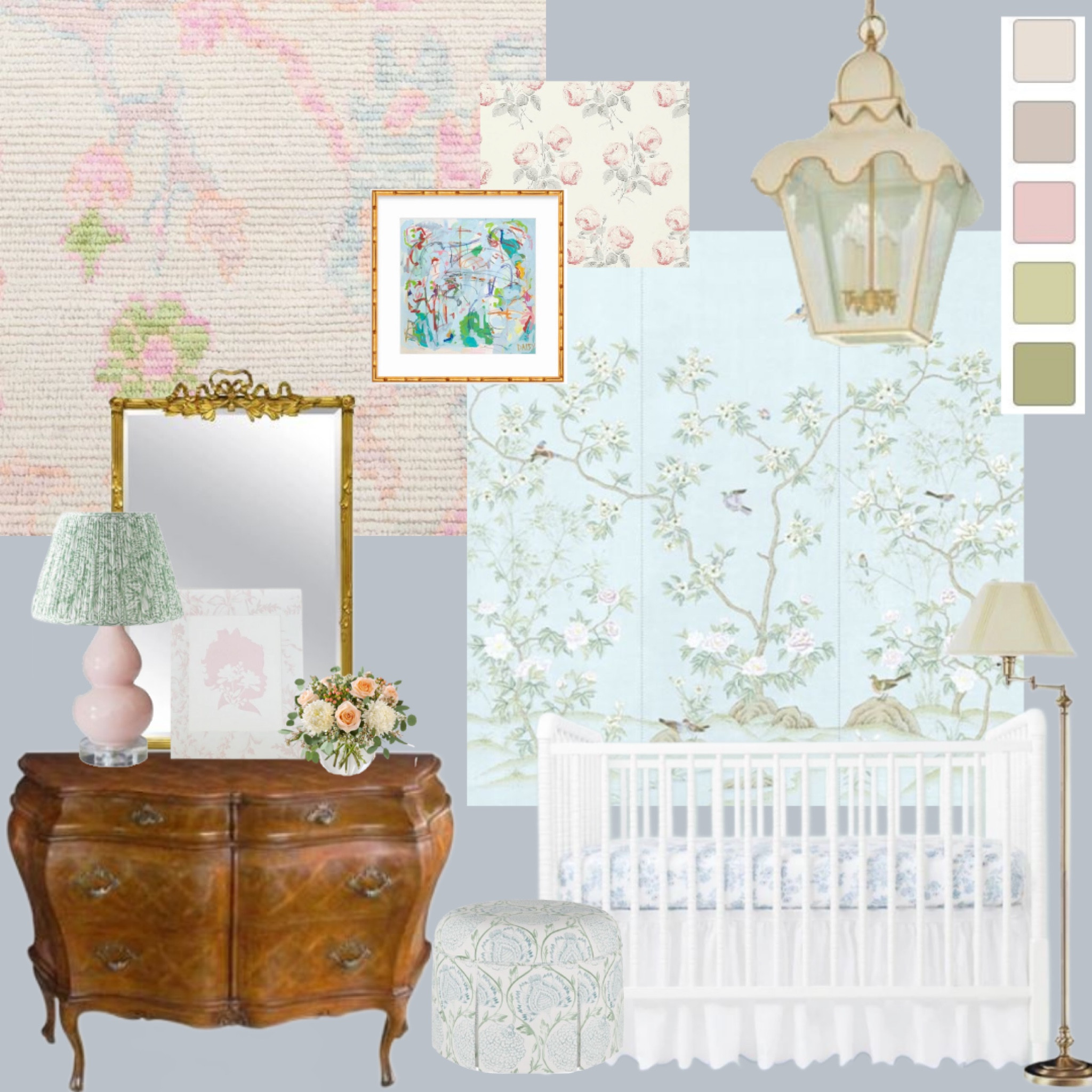 It’s time for the One Room Challenge, and I’m planning to use some of my favorite things in this nursery: color, chinoiserie, chintz, and color! I’ve added
some excellent look-alikes for the custom elements in this post  

#LTKunder100 #LTKunder50 #LTKhome