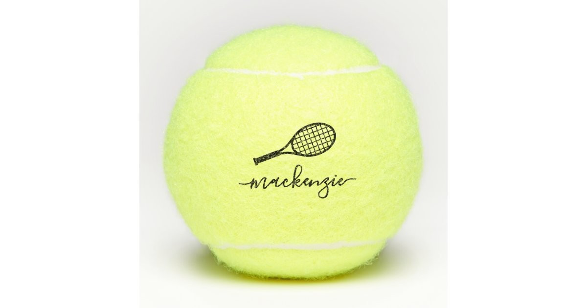 Personalized Elegant Script Name Tennis Balls | Zazzle.com | Zazzle