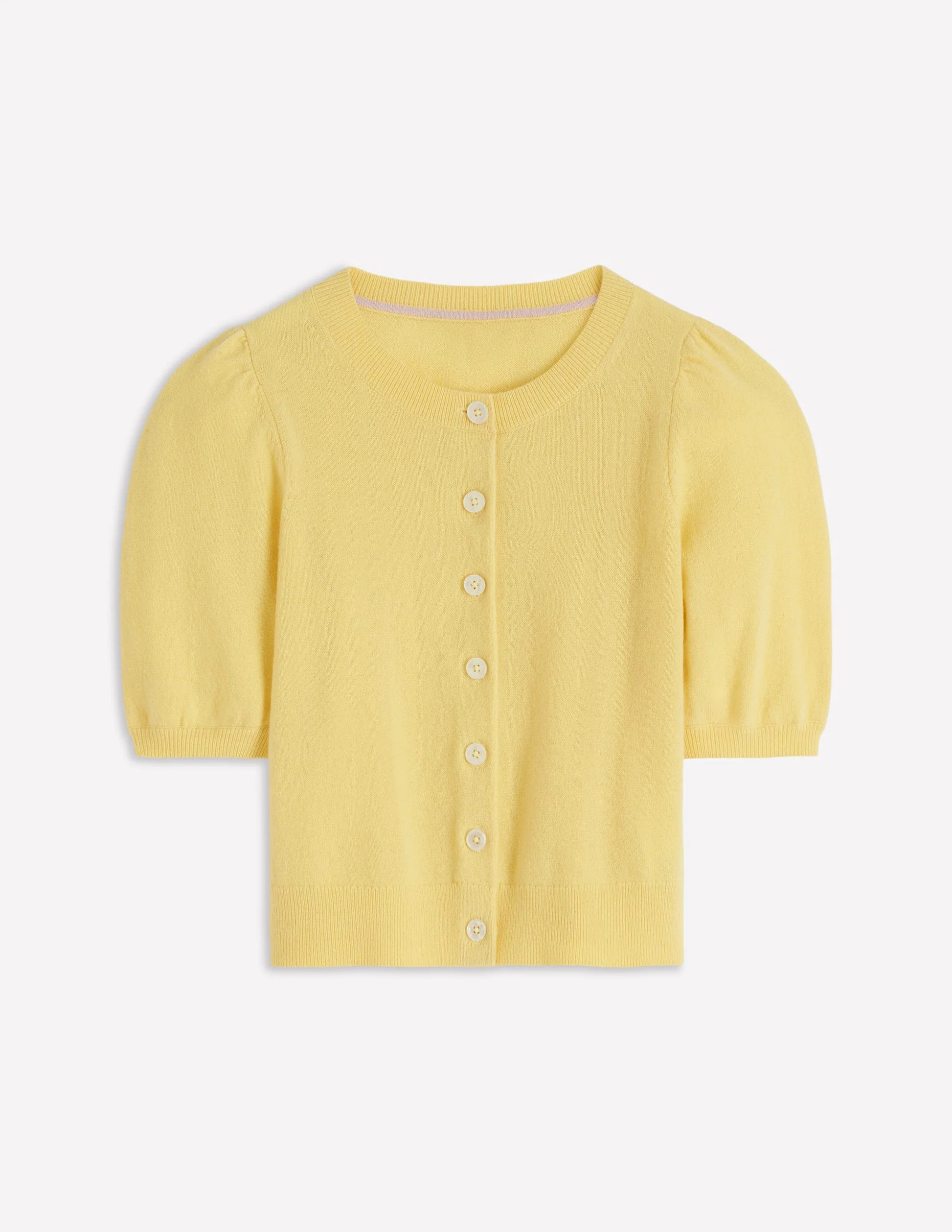 Cropped Cashmere Cardigan-Sandstone Yellow | Boden (US)
