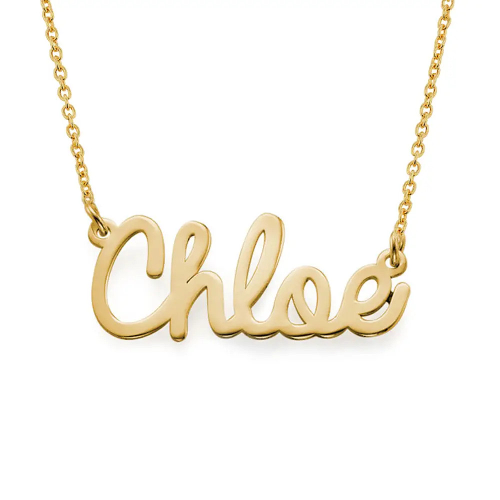 Personalized Cursive Name Necklace in Gold Plating | Theo Grace