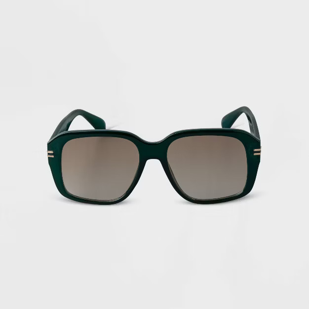 Women's Plastic Retro Sunglasses - A New Day™ Green | Target