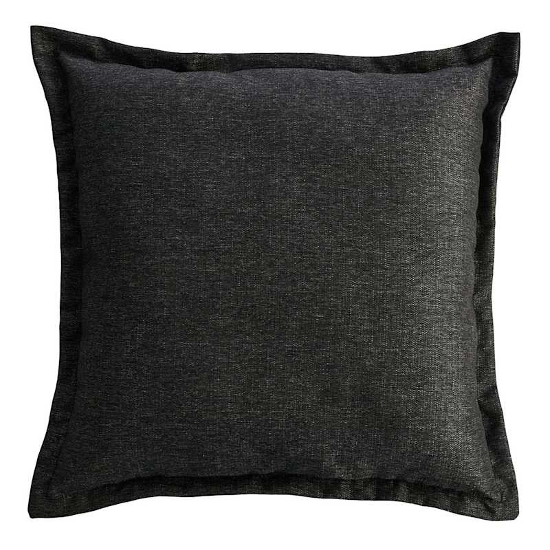 Charcoal Woven Oversized Square Luxe Outdoor Throw Pillow, 20" | At Home