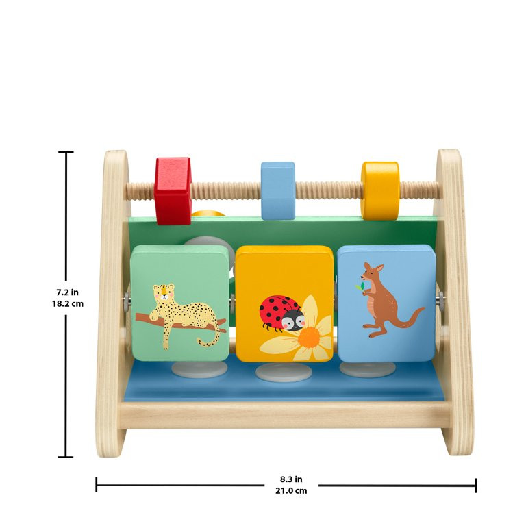 Fisher-Price Wooden Activity Triangle, 2-sided Fine Motor Toy for Baby & Infant 6M+, 1 Wooden Pie... | Walmart (US)