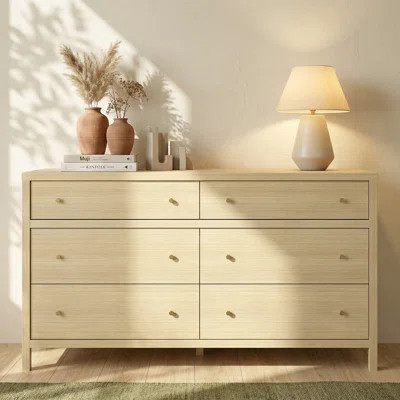 63'' W 100% Solid Wood 6-Drawer Double Dresser | Wayfair North America