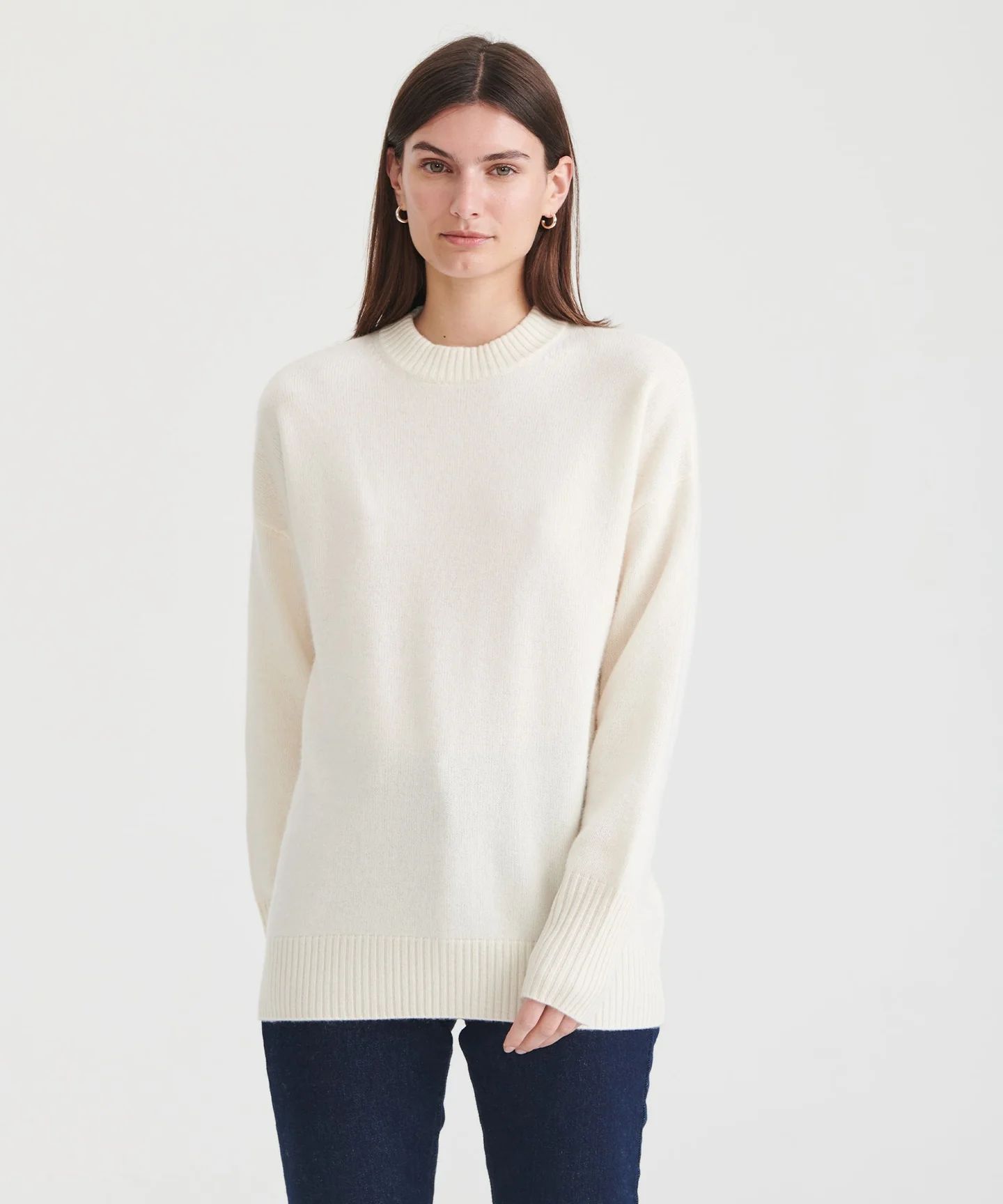 Luxe Cashmere Oversized Crewneck Sweater | NAADAM