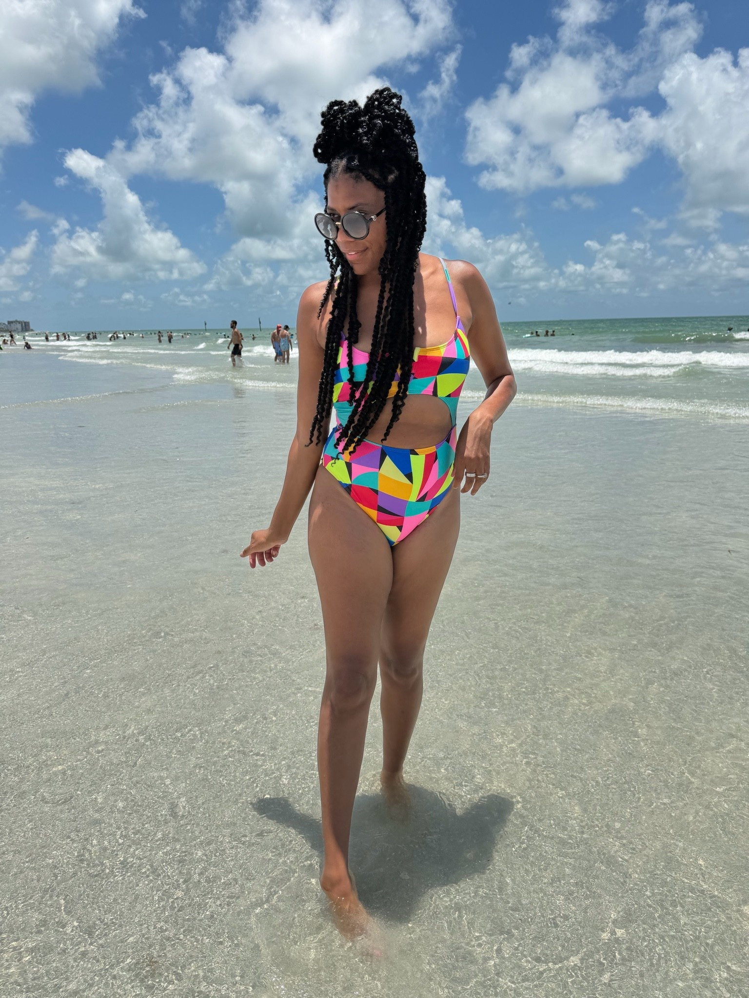 Dopamine geometric swimsuit

#LTKOver40 #LTKTall #LTKSwim