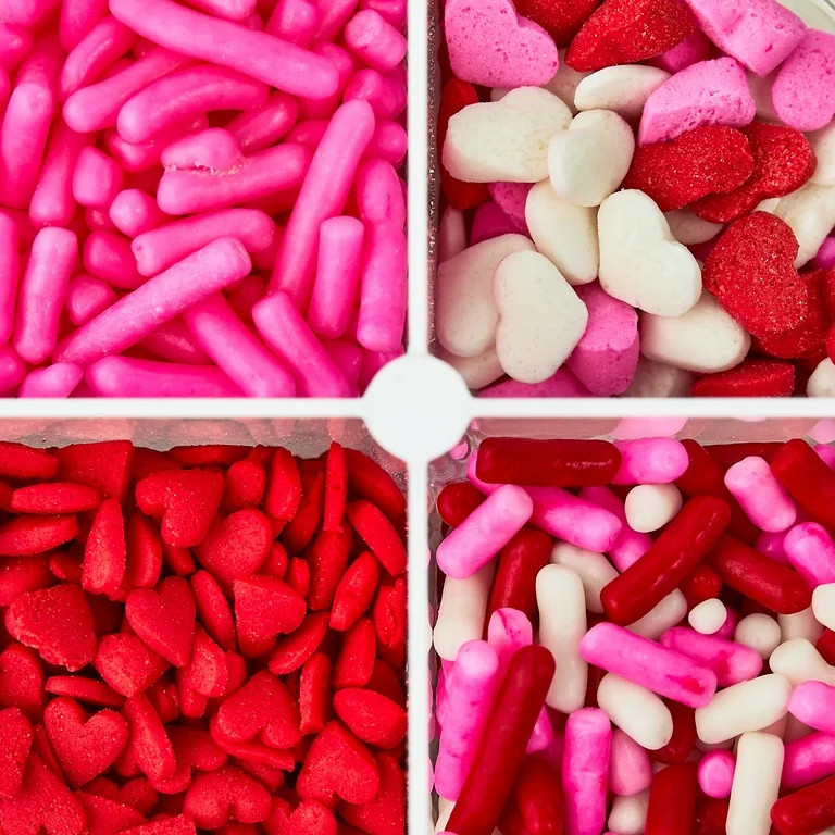 Great Value 4-Cell Valentine's Day Sprinkle Mix, 2.89 oz | Walmart (US)