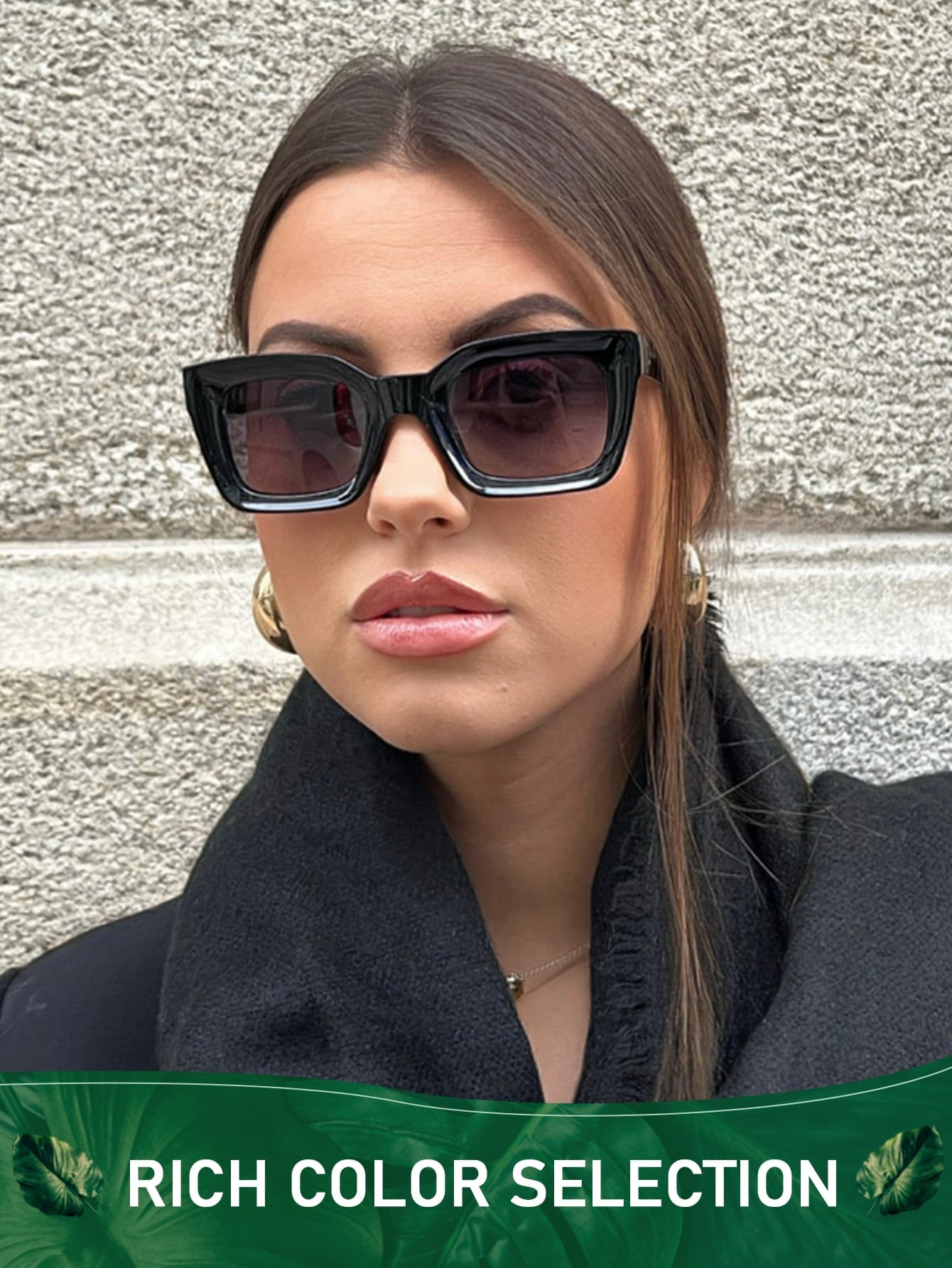 Fashion Square Sunglasses For Women Men Square Thick Frame Sun Glasses Vintage Shades (With Multi... | SHEIN