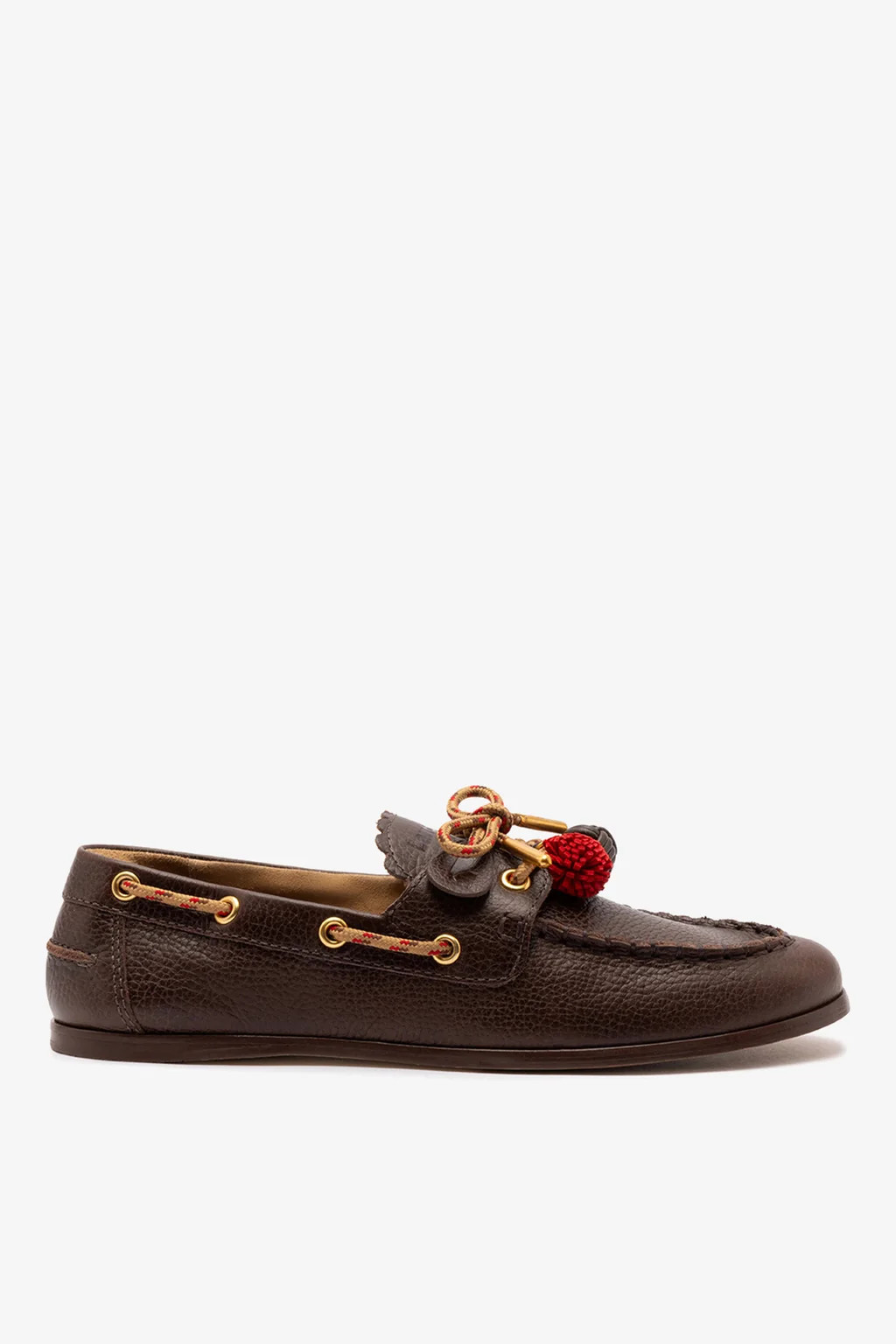 Cyprus Boat Shoe In Brown Leather | Larroude
