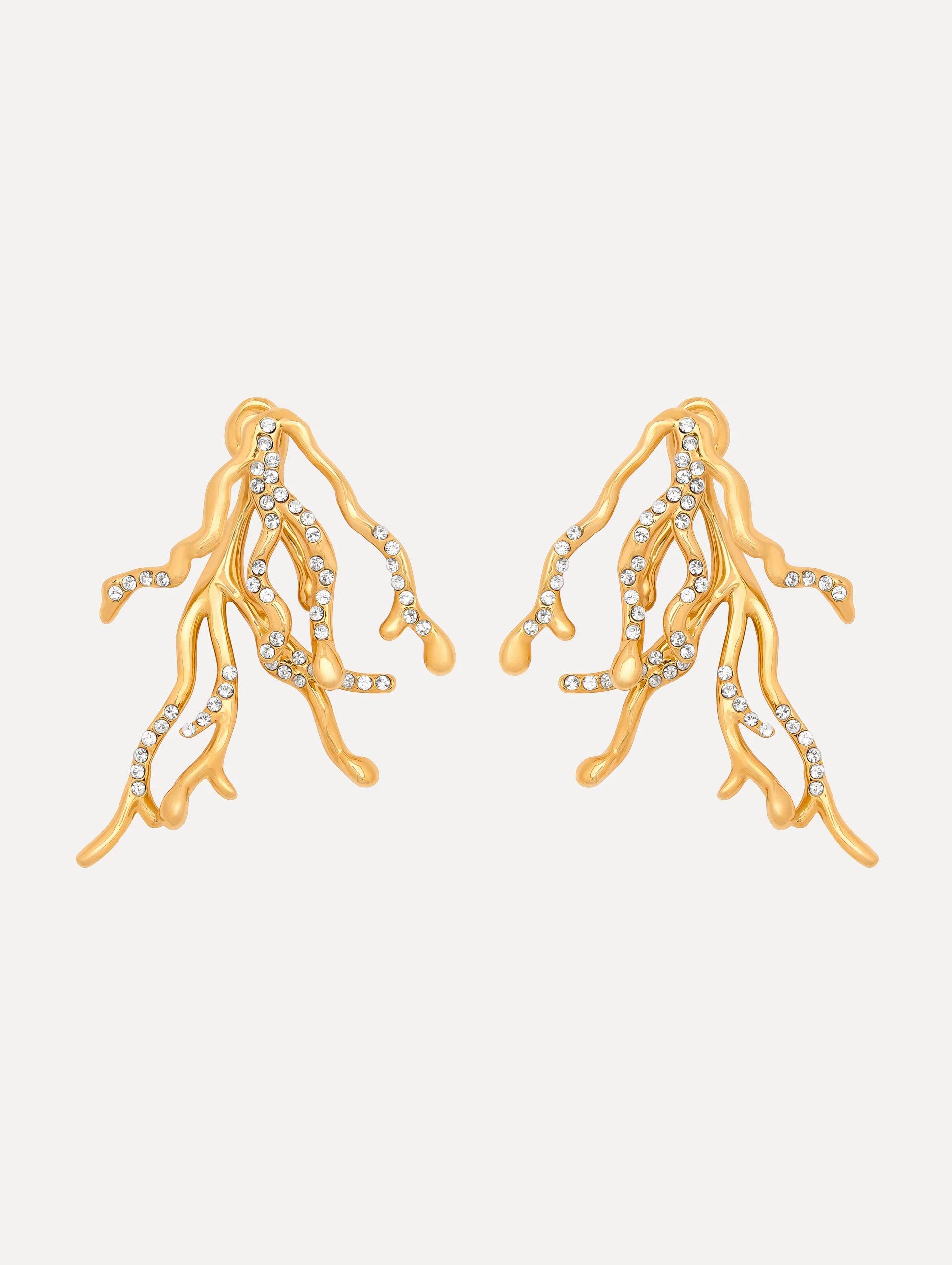 Coral & Gold Drops Earrings | Oscar de la Renta