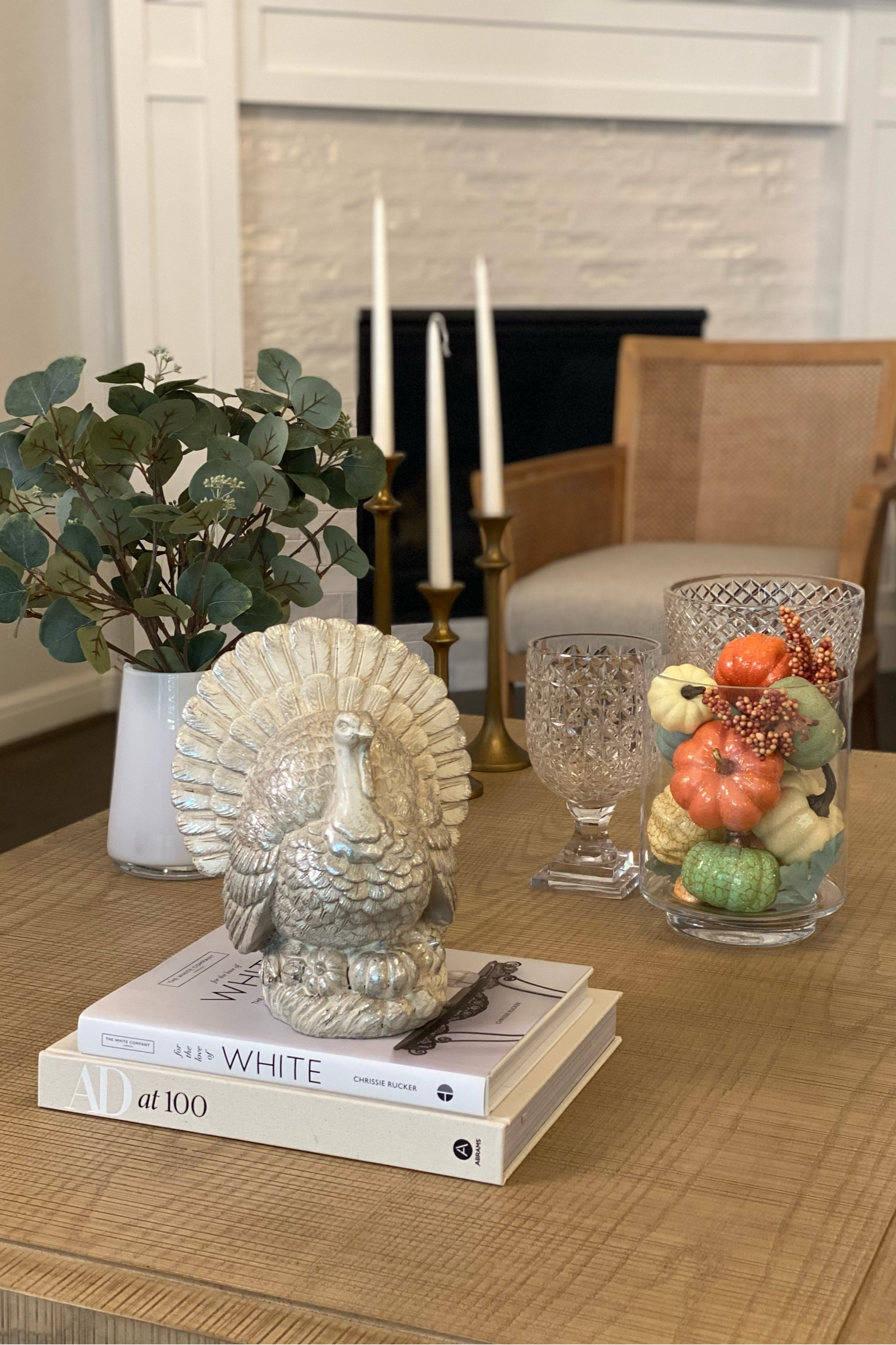 Finally, It is #Autumn. And I decorated my coffee table of #fallseason . I reused #pumpkins and fill up my #flowervases . Two #decorbooks are supporting my beautiful Turkey #centerpiece . Vintage and ,
Classic #Candlesholders from #CrateandBarrel were the complement of my #tabledecor 


#LTKSeasonal #LTKstyletip #LTKhome