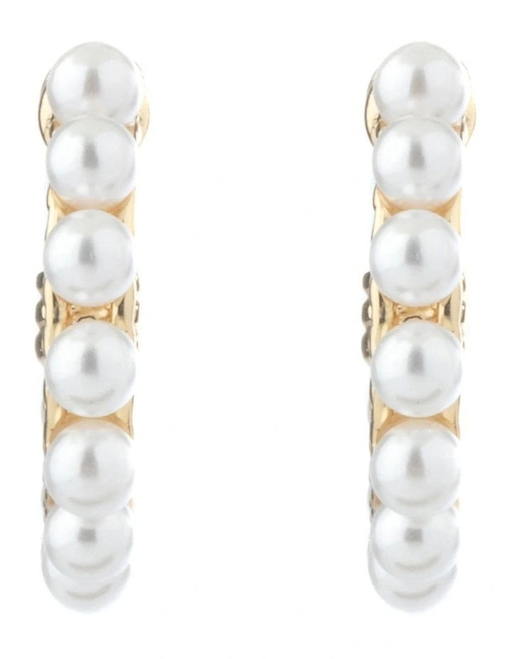 Gregory LadnerPearl Hoop Earrings in Gold | Myer
