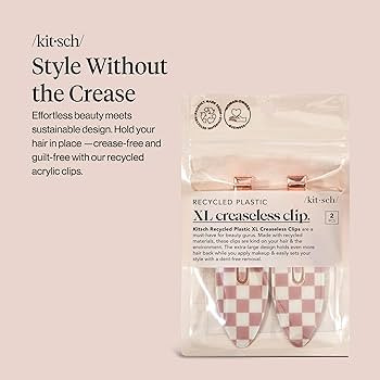 Kitsch Creaseless Hair Clips for Women - No Crease, No Bend Hair Clips for Styling, Bangs, Makeup... | Amazon (US)