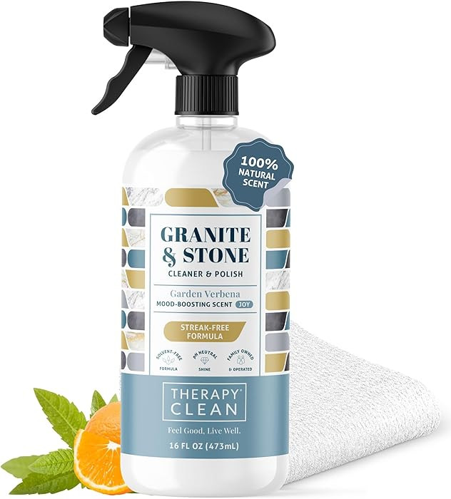 Therapy Granite Cleaner Kit with Microfiber - Daily Countertop Cleaner for Stone, Granite, Marble... | Amazon (US)