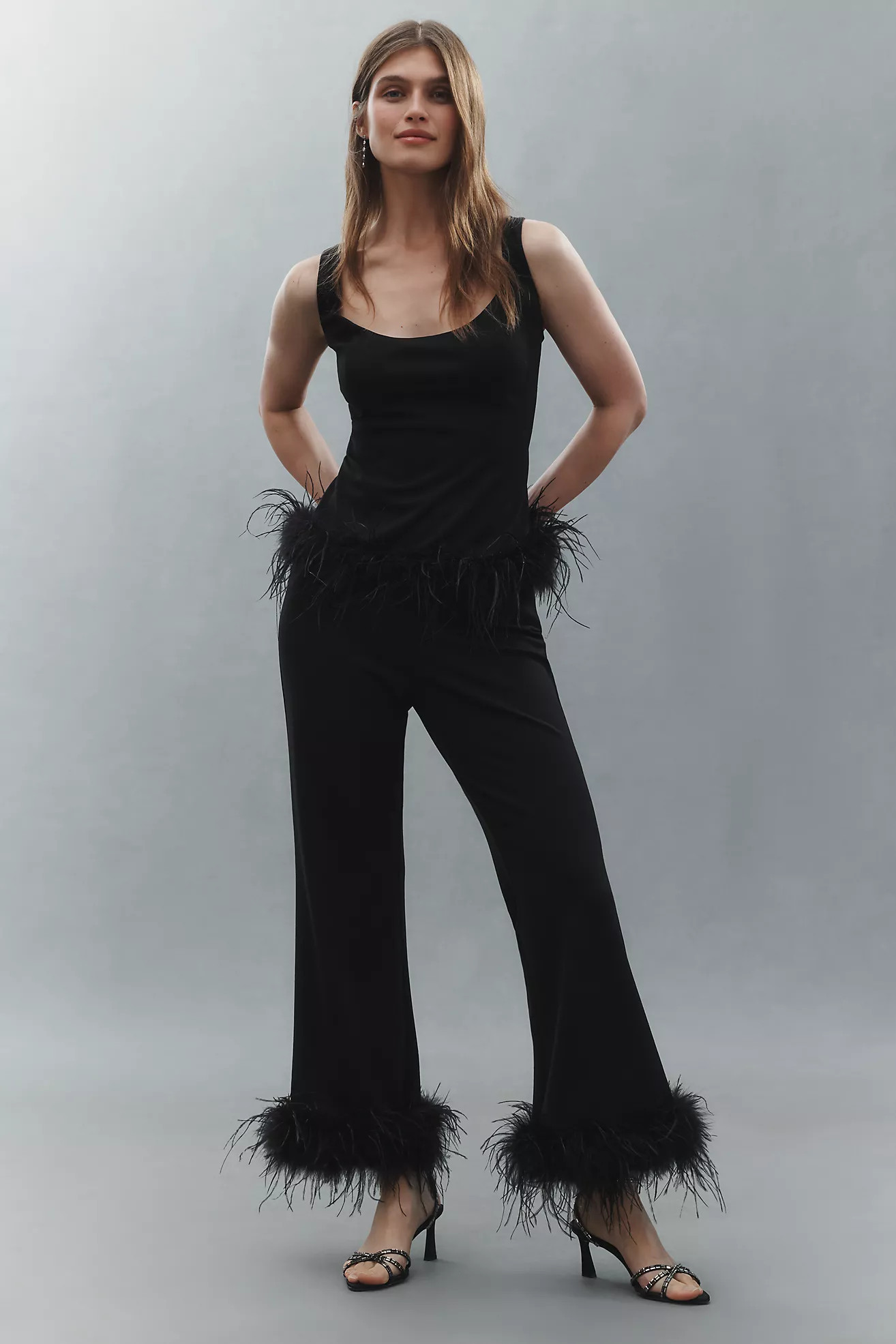 Hutch Ponte Feather Pants | Anthropologie (US)