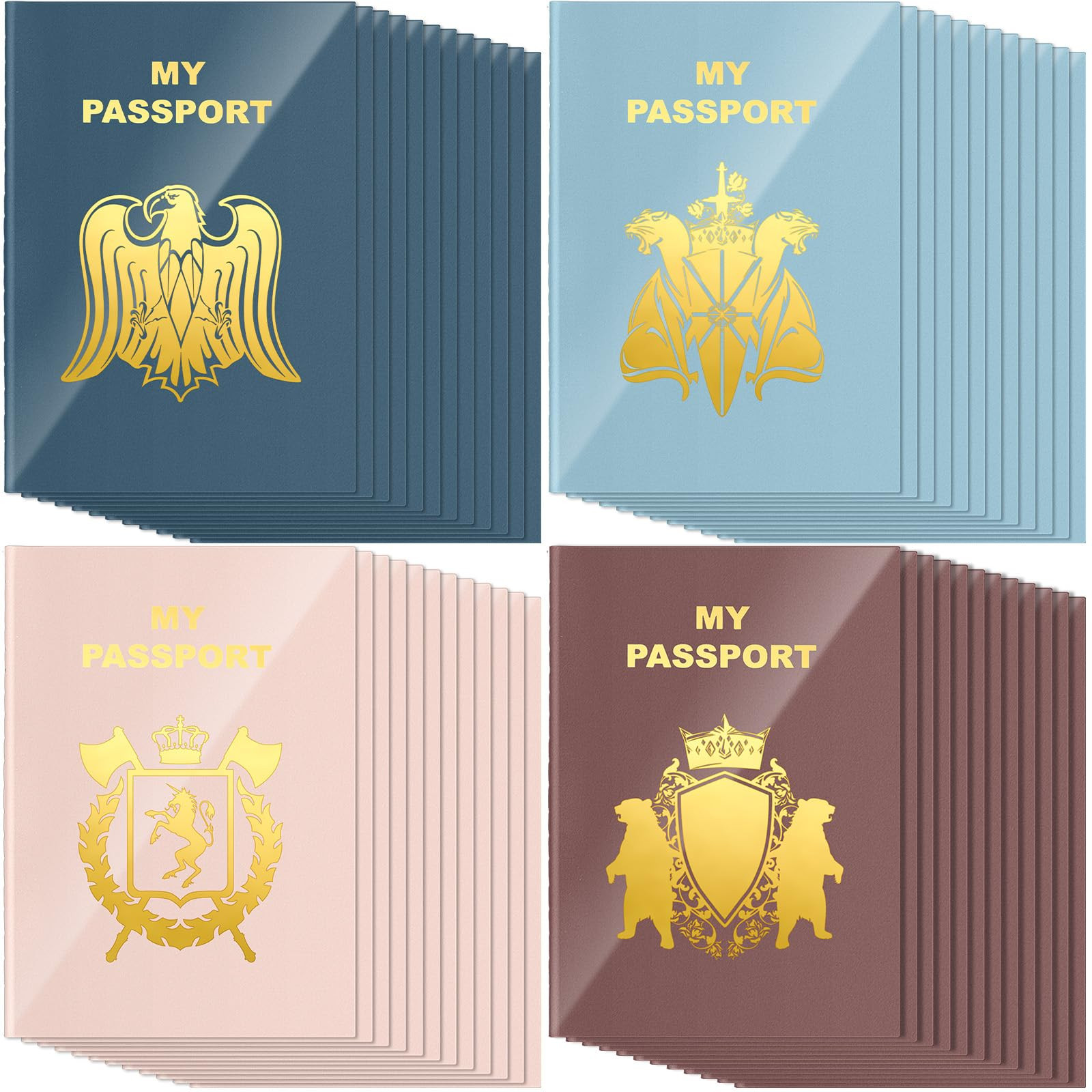 Lincia 48 Pcs Blank Passport Notebook Fake Passport Book Travel Journal Book Party Favor Bulk for... | Amazon (US)