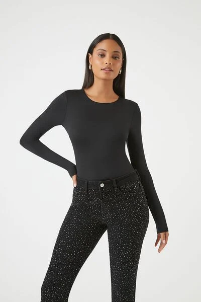 Fitted Long-Sleeve Bodysuit | Forever 21 | Forever 21 (US)