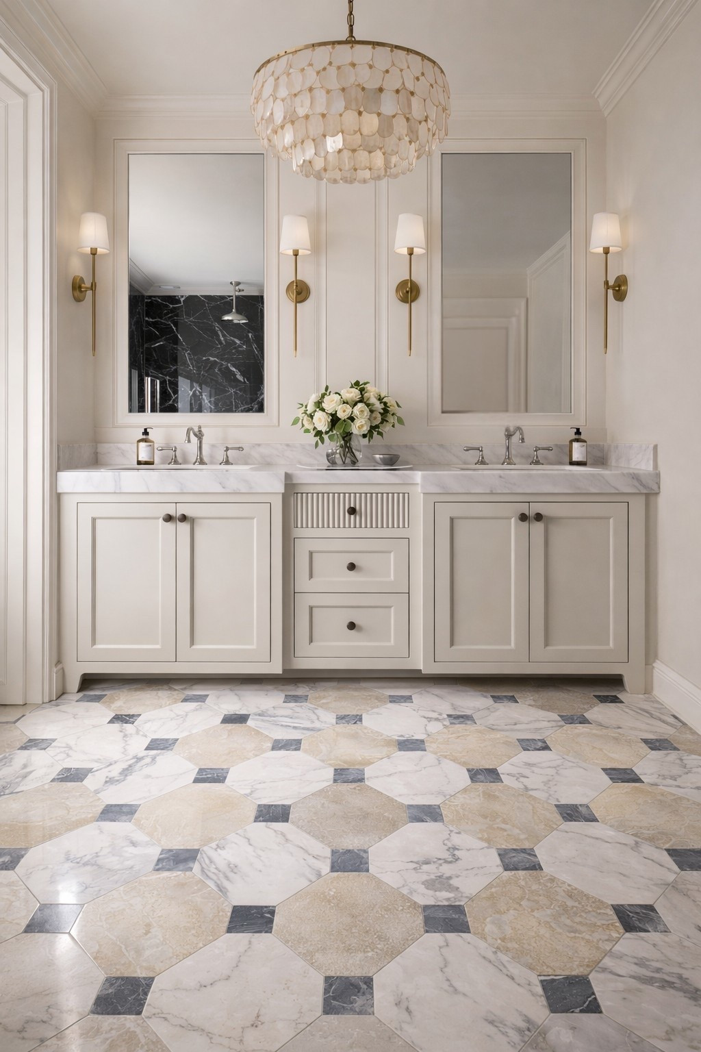 Studio McGee inspired- beautifully curated primary bath vanities
#newconstruction 
#homerennovation 
#homeinspo

#LTKHome