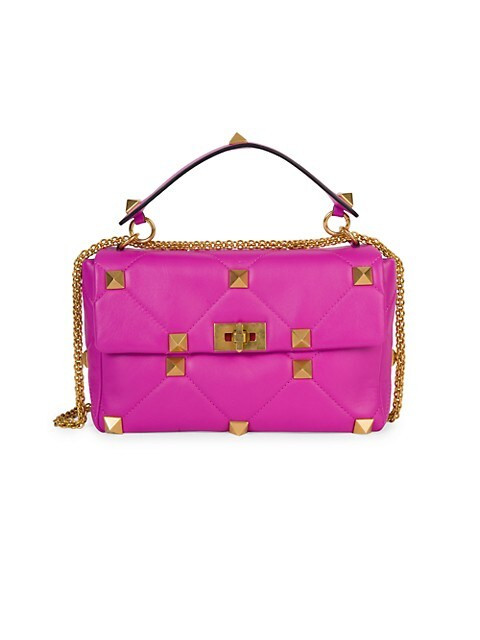 Valentino Garavani Roman Stud Leather Shoulder Bag | Saks Fifth Avenue