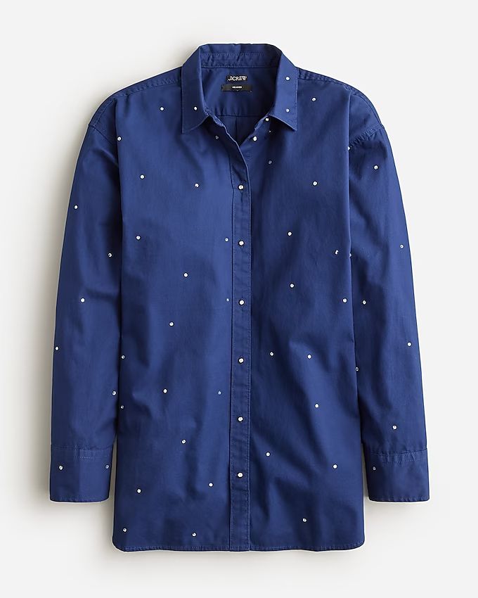 Relaxed-fit chino shirt with crystals | J.Crew US