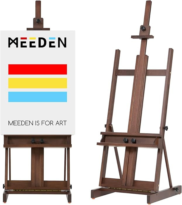 MEEDEN Heavy Duty H-Frame Studio Easel Stand, Large Adjustable Solid Beech Wood Artist Easel for ... | Amazon (US)