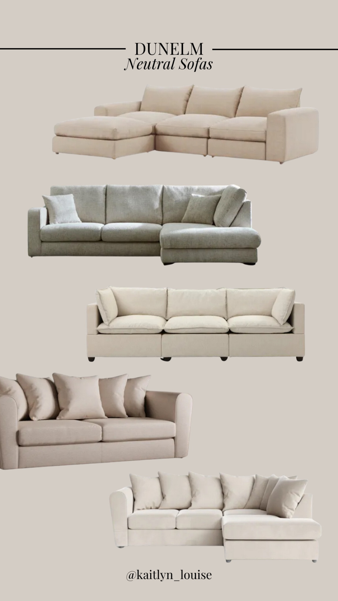 Dunelm Neutral Sofas

#LTKhome #LTKluxury #LTKuk