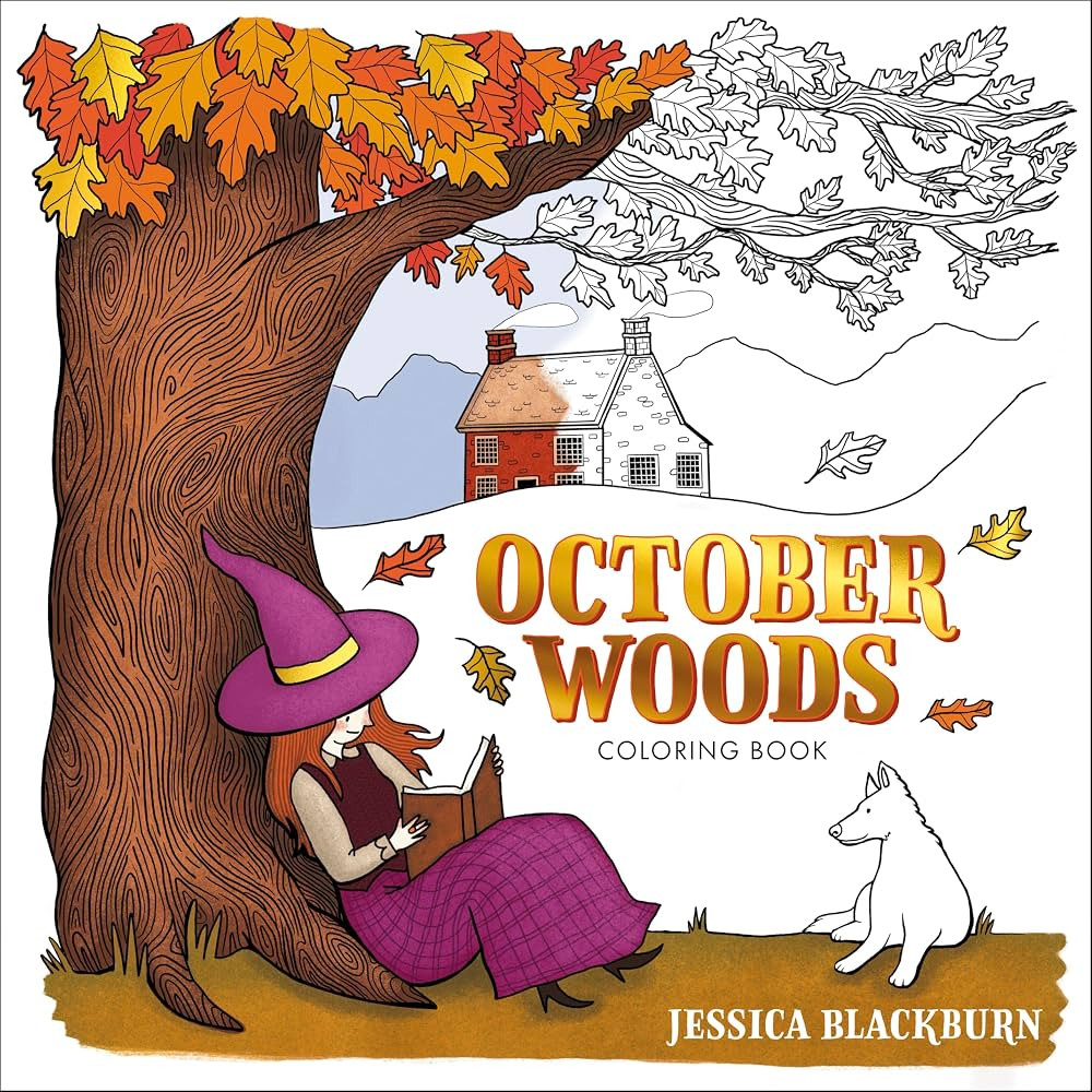 October Woods Coloring Book: A Coloring Book with Cozy Hygge Scenes of a Relaxing Autumn | Amazon (US)