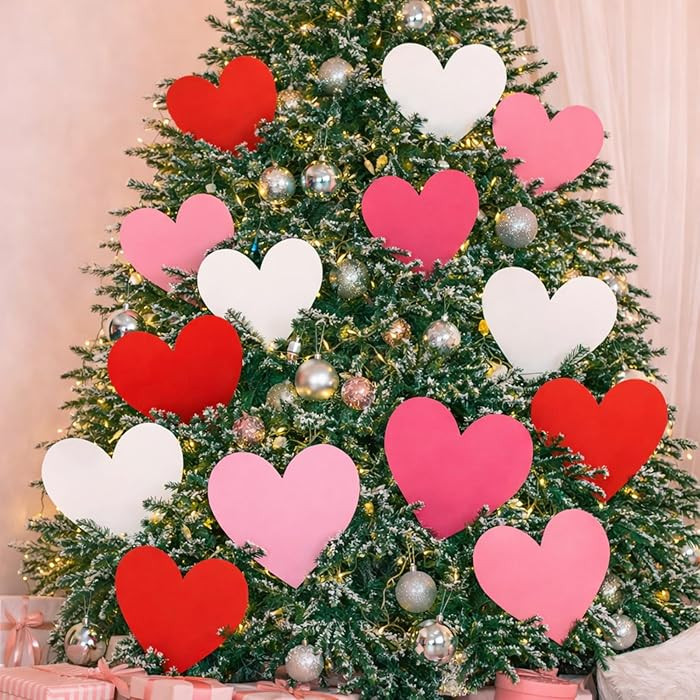 BreezeHug 20 Pcs Valentines Day Decorations Tree Picks Heart Valentines Tree Toppers 8 x 8 Inch E... | Amazon (US)