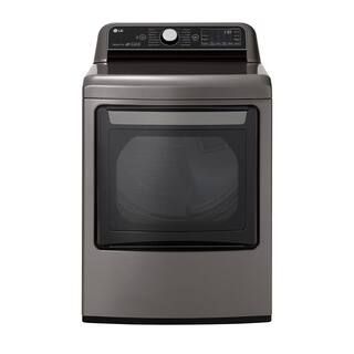 LG Electronics 7.3 cu. ft. Ultra Large Graphite Steel Smart Electric Vented Dryer with EasyLoad D... | The Home Depot