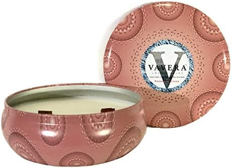 Vavera Woodwick 2-Wick Clean Coconut Wax & Soy Wax Blend Pink Candles - (Prosecco Suede) Always P... | Amazon (US)