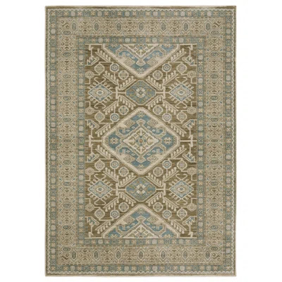 Graicyn Global Traditonal Brown/ Blue Area Rug | Wayfair North America