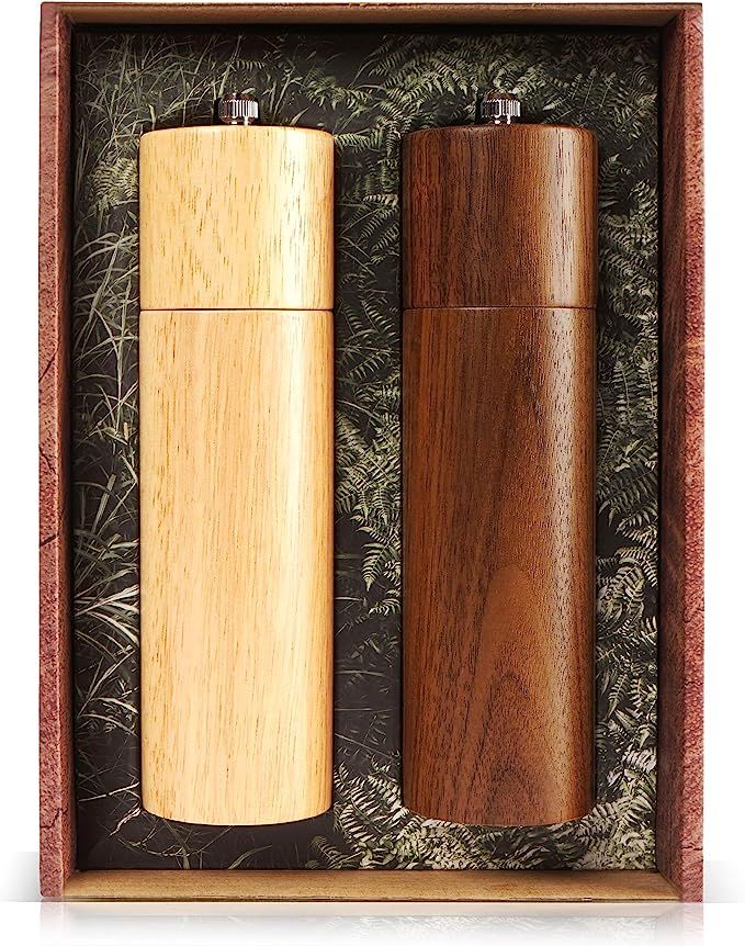 Timeless Wooden Salt and Pepper Grinder Set. Handmade Refillable Mills for Perfect Gift. Crafted ... | Amazon (US)