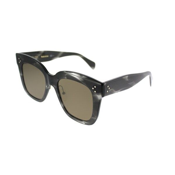 Celine Square CL 41444 Kim 0GQ QS Women Havana Grey Frame Brown Lens Sunglasses | Bed Bath & Beyond