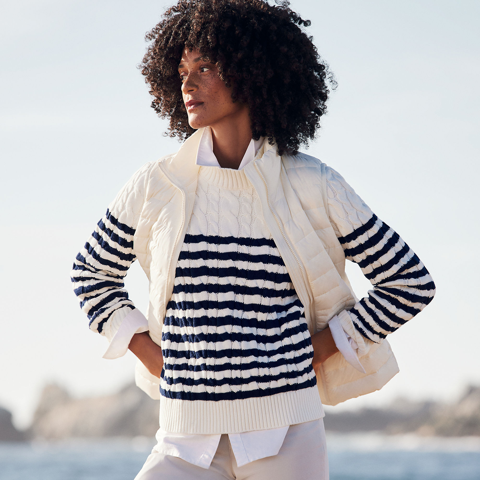 Women's Drifter Button Shoulder Sweater | Lands' End (US)