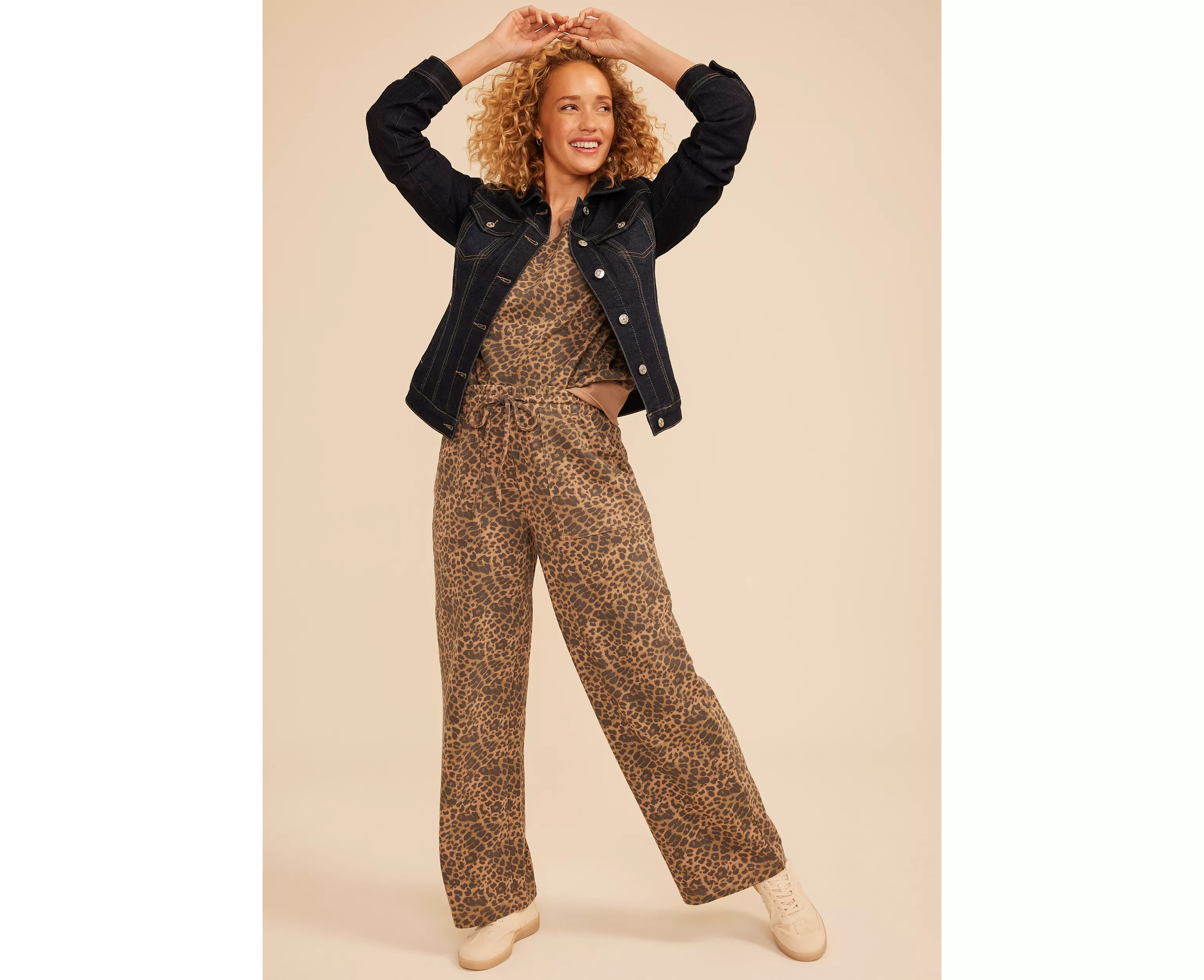 Washed Terry High Rise Wide Leg Pant | maurices | Maurices