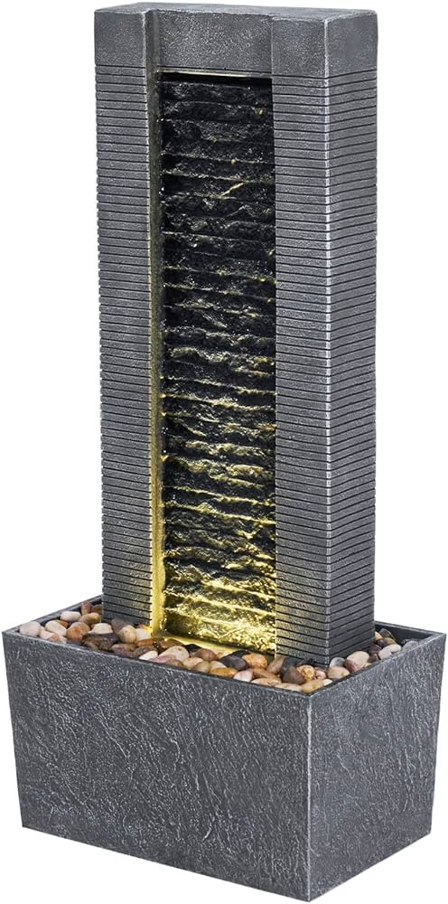 Teamson Home Demeter 29 inch Outdoor Water Fountain with LED Lights | Amazon (US)