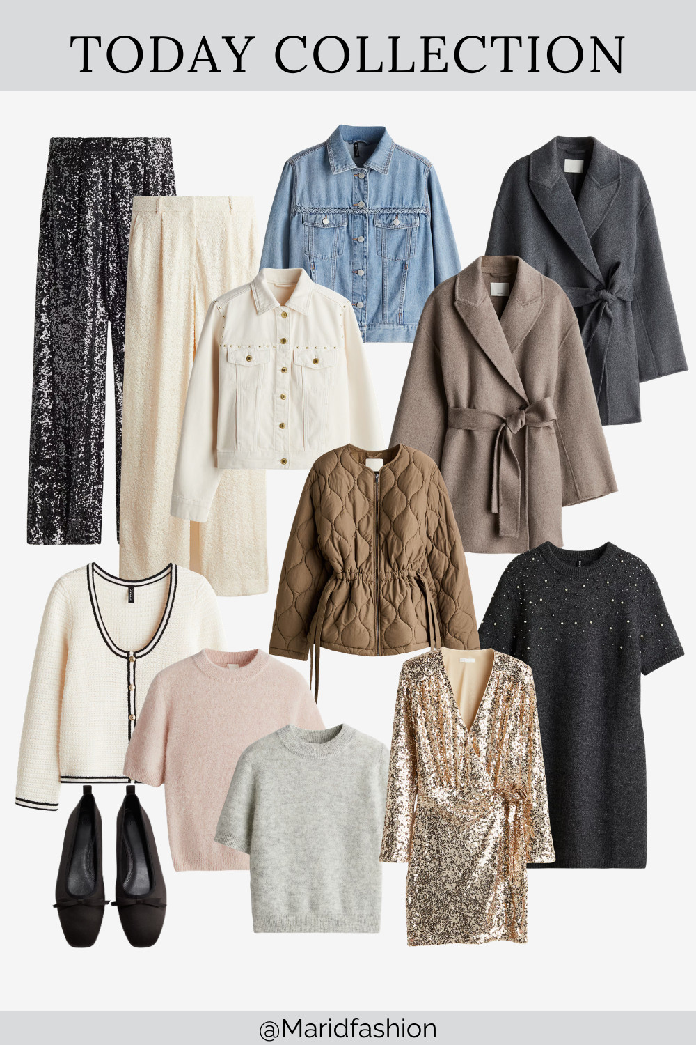 From high-shine sequined trousers and wrap dresses to everyday denim jackets and cozy cardigans, I’ve curated the ultimate mix of sparkle and staples. Don't miss the beaded fine-knit dress and classic wool-blend coats—perfect for layering in style. Shop the full edit on my LTK! 
#LTKstyletip #Sequins #WoolCoat #DenimJacket #OOTD #PartyReady #WinterStyle #KnitDress #ChicFinds #StyleInspo #LTKseasonal #OutfitGoals 

 #LTKootd #LTKSeasonal #LTKActive