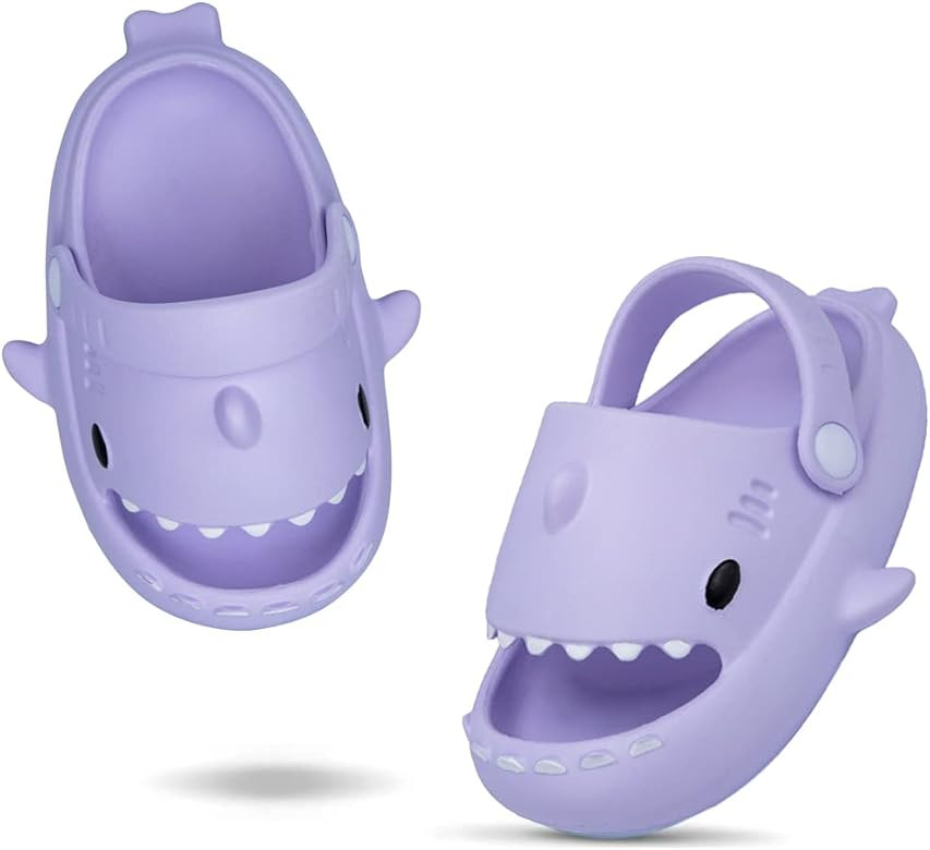 Coolloog Kids Shark Slides Toddler Girls Boys Cute Cartoon Summer Cloud Slippers Toddler Baby Non... | Amazon (US)