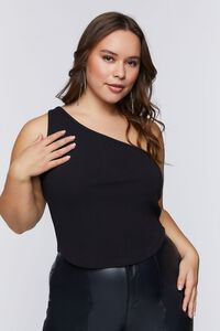 Plus Size Ribbed One-Shoulder Top | Forever 21 (US)