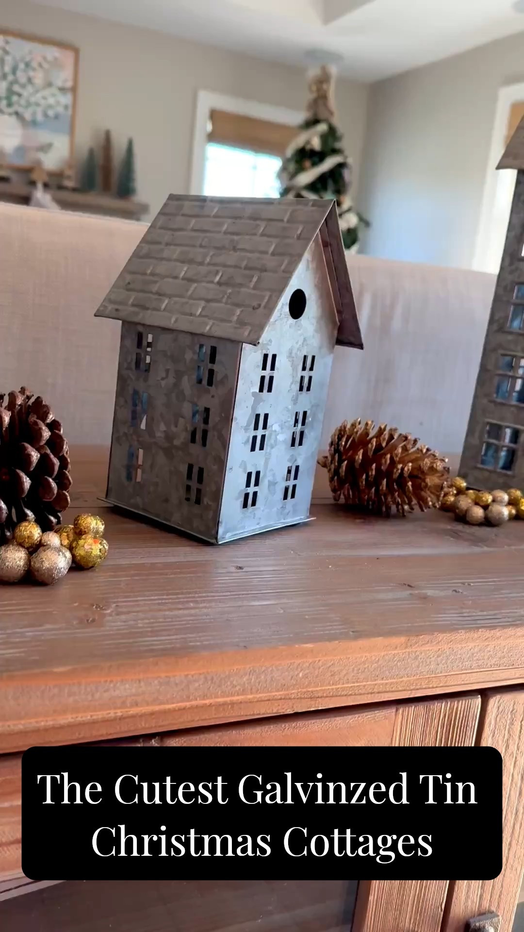 Christmas decor inspiration! These galvanized tin cottages are a nostalgic addition to our Christmas decor. I’ll be adding battery operated candles and gold pine cones for a rustic and romantic aesthetic.

#LTKHoliday #LTKHome #LTKFindsUnder50