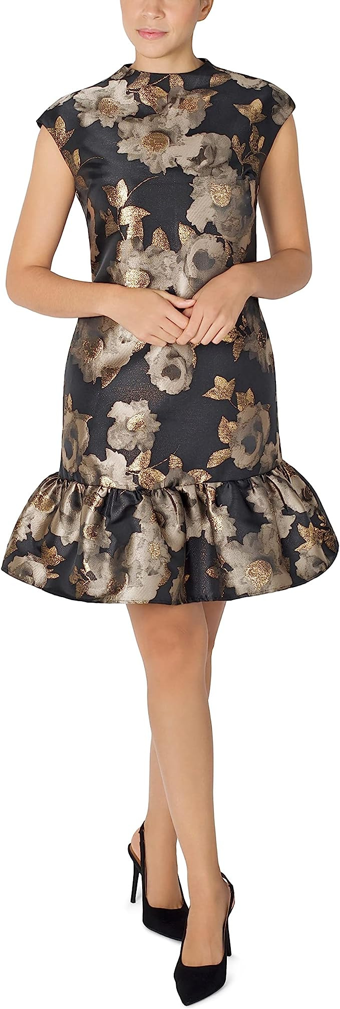 Donna Ricco Sleeveless Jacquard Easy Dress, Classy and Elegant Evening Party Dress | Amazon (US)