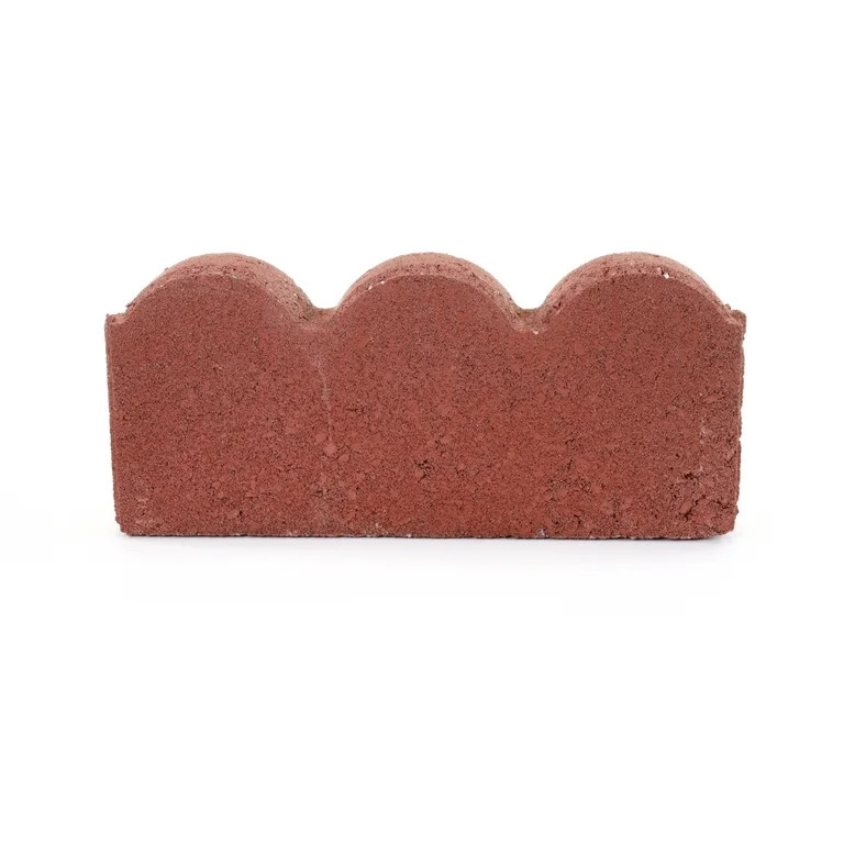 Pavestone 12" Straight Scallop Red Concrete Edger | Walmart (US)
