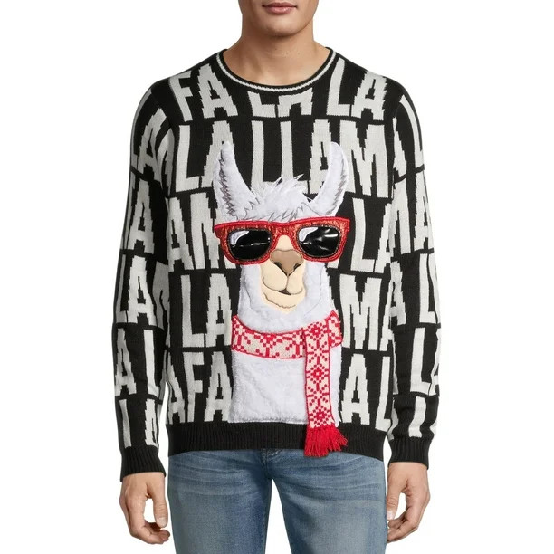 Holiday Time - Holiday Time Men's and Big Men's Ugly Christmas Sweater - Walmart.com | Walmart (US)