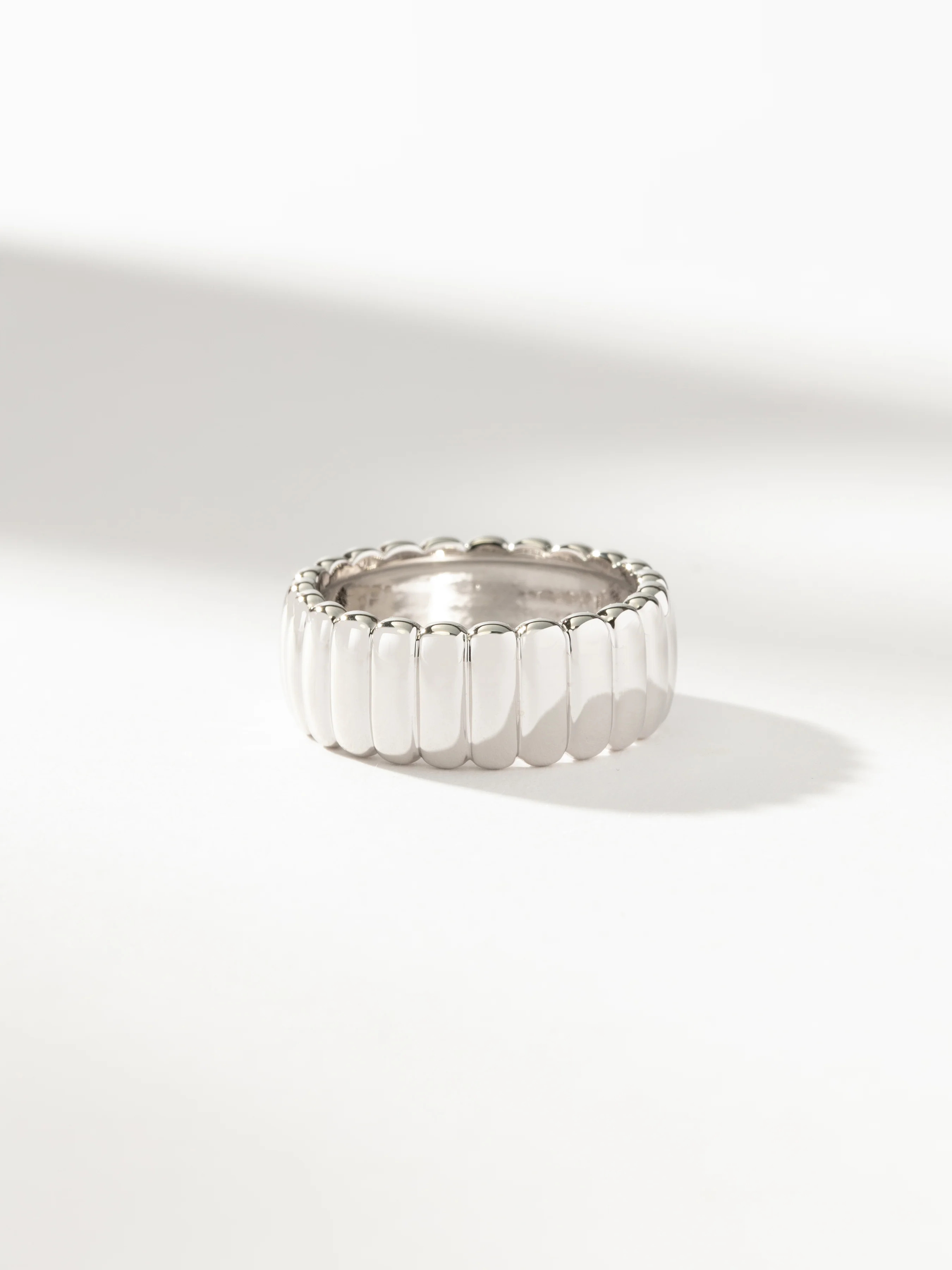 Parthenon Ribbed Statement Ring in Gold and Silver | Uncommon James | Uncommon James