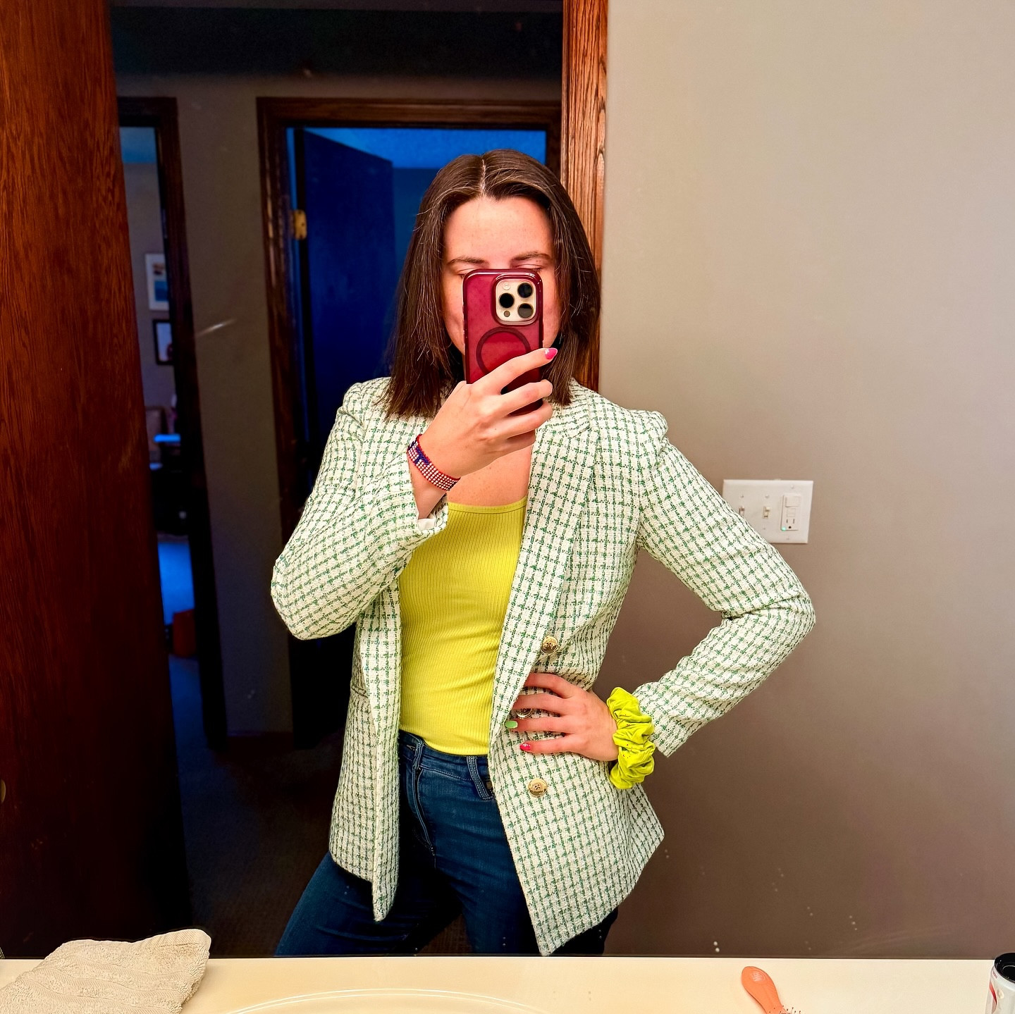 Blazer Boss Energy✨💚 #blazerqueen #greenblazer #greenoutfitvibes #workootd 

#LTKWorkwear