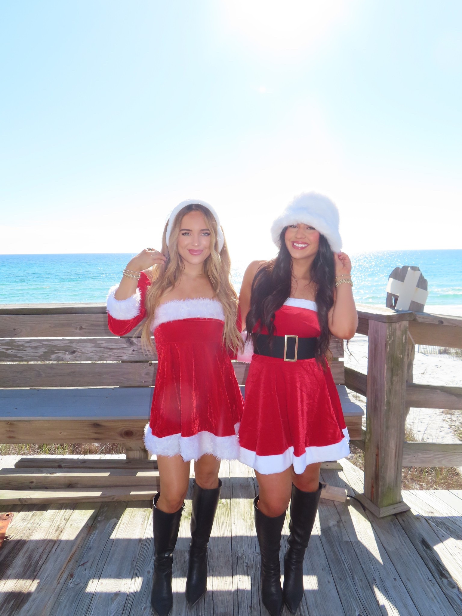‘tis the season! 🎅

Christmas outfit, Santa dress, holiday dress, black boots, fur hat 